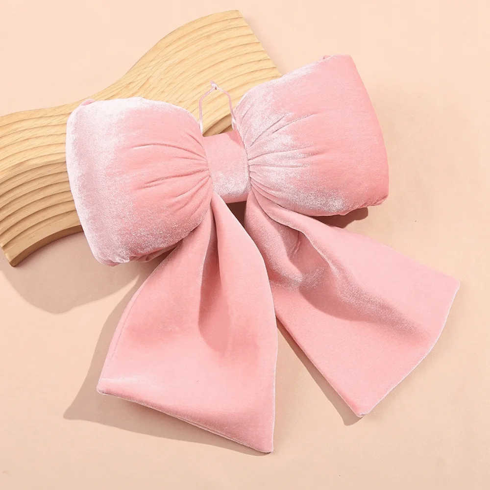 Velvet Fabric Bowknot Pendant Bowknot Shape Classic Christmas Style Hanging Xmas Ornament DIY Christmas Tree Decorations
