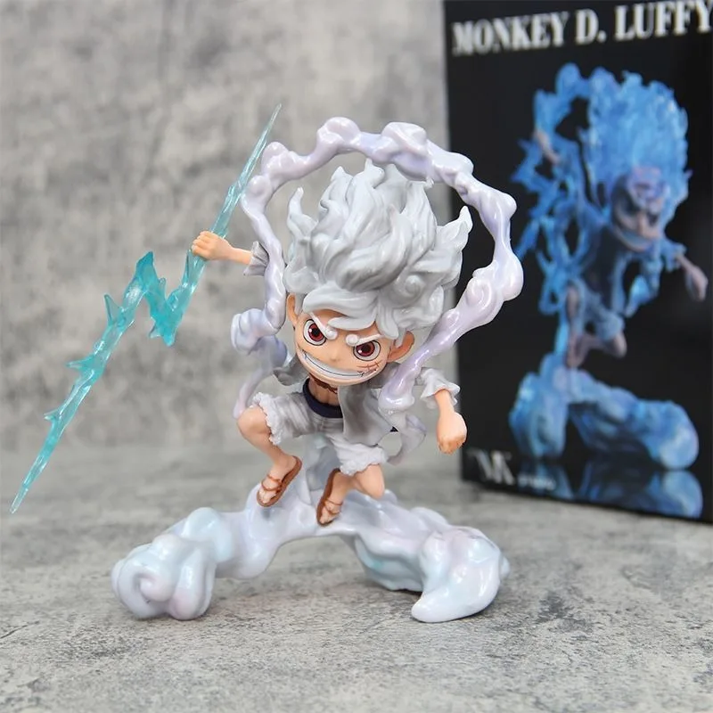 

One Piece Anime Peripheral Creative Sun God Five-level Nika Luffy Awakening Figure Model Kawaii Desktop Ornaments Holiday Gift
