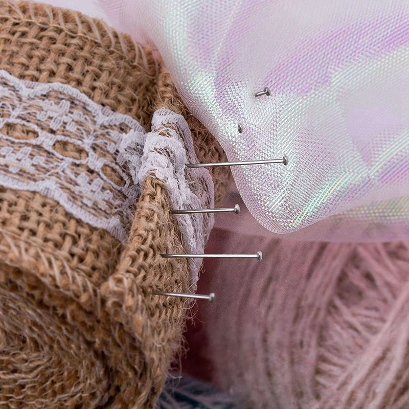 Alfileres de cabeza de satén fino, alfileres de costura rectos para proyectos de costura artesanal de joyería (1 pulgada), 2000 unidades