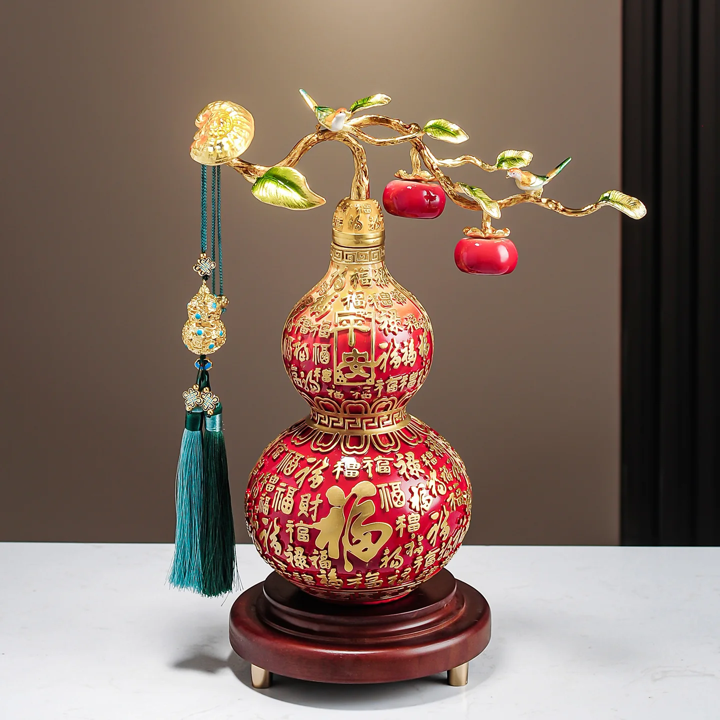 LTT Wanfu Everything Wishes Gourd Ornament Living Room TV Cabinet Wine Cabinet Decoration