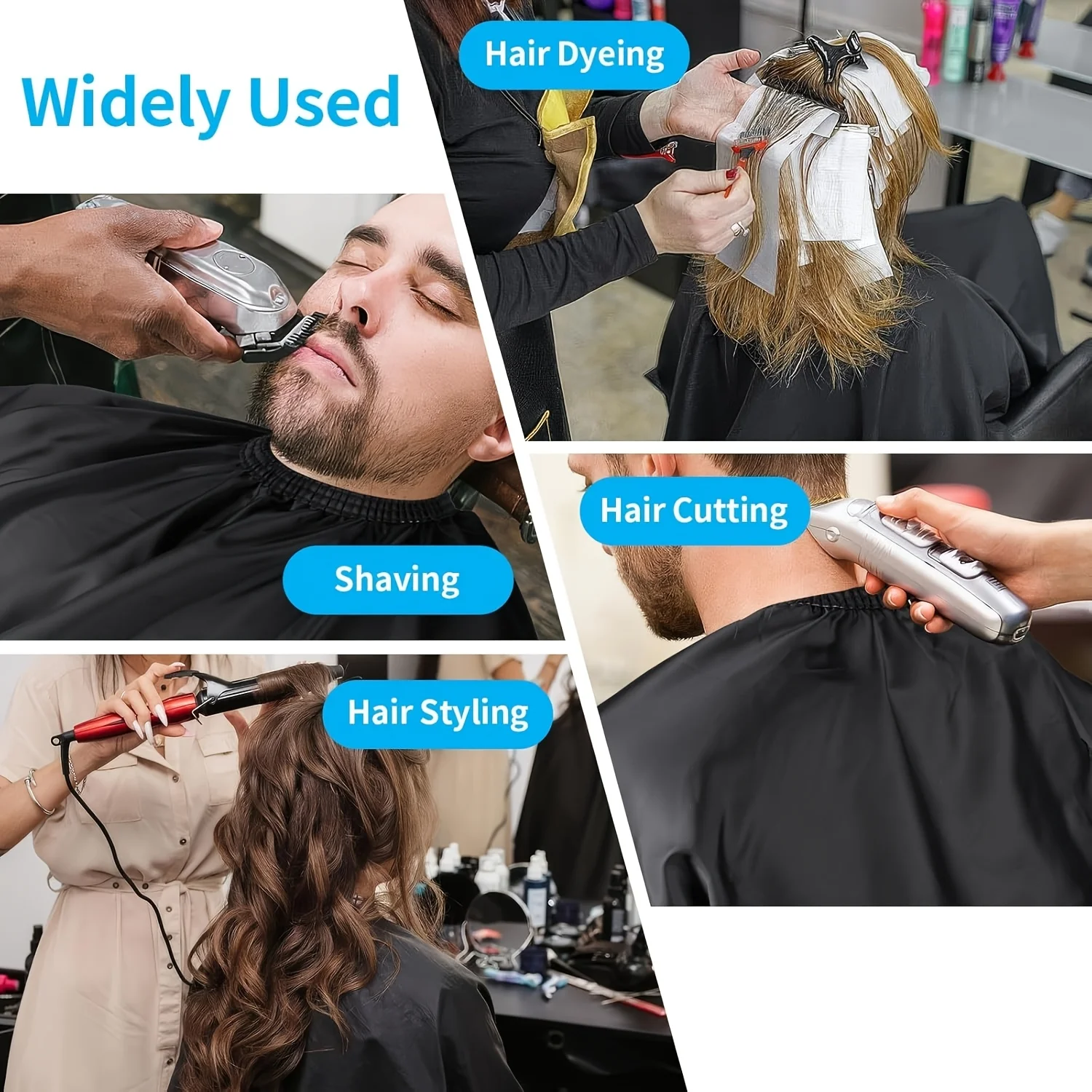 

Hair Cutting Gown for Hairdressers and Barber Durable and Comfortable Salon Cape for Hair Styling and Cutting Coloring