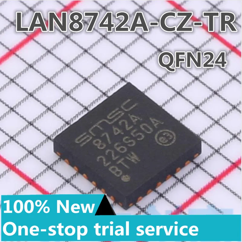 10-100PCS LAN8742A-CZ-TR LAN8742AI-CZ-TR QFN24 New original authentic Ethernet PHY transceiver chip IC MICROCHIP