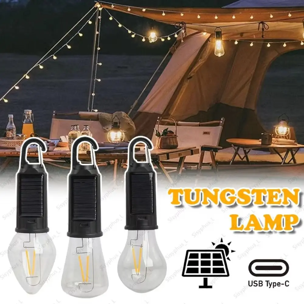 

Solar Powered Solar Powered LED Lamp USB Rechargeable LED Light LED Lighting Lantern ABS Waterproof Camping Lamp Outdoor Hiking