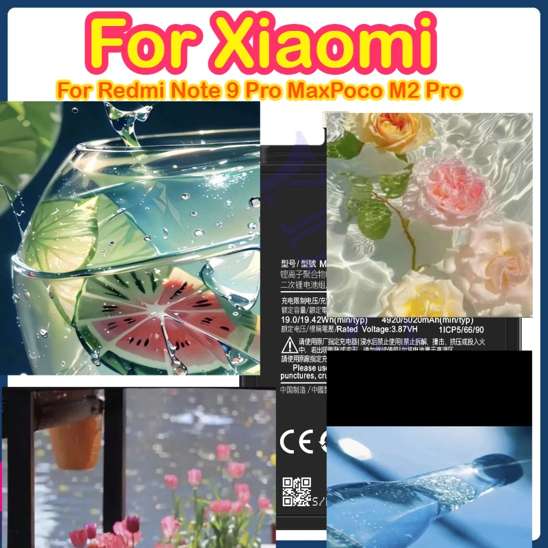 

BN53 5020mAh 3.87V Battery Suitable For Xiaomi Redmi Note 9 Pro Max phone battery BN53