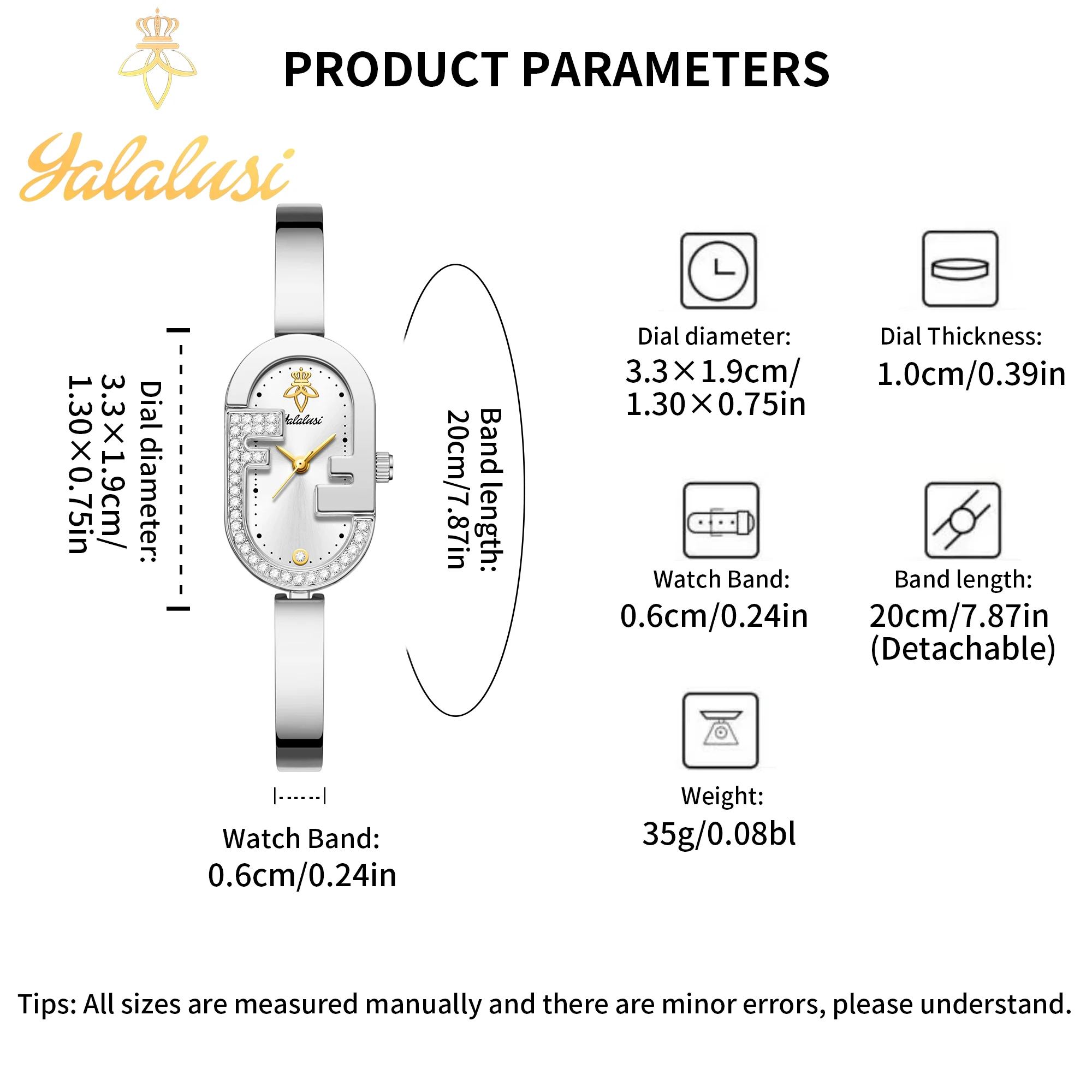 YaLaLuSi 1 Luxury Custom-Style Women's Quartz Watch Fashion Rhinestones Elegant Style Women's Watch Watch Box Women's Gift