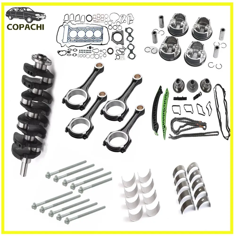 

1Set Gasket Overhaul Set Crankshaft&Connecting Rod Tile Pistons&Rings For Mercedes-Benz W204 W211 W212 C200 C250 SLK M271 1.8L
