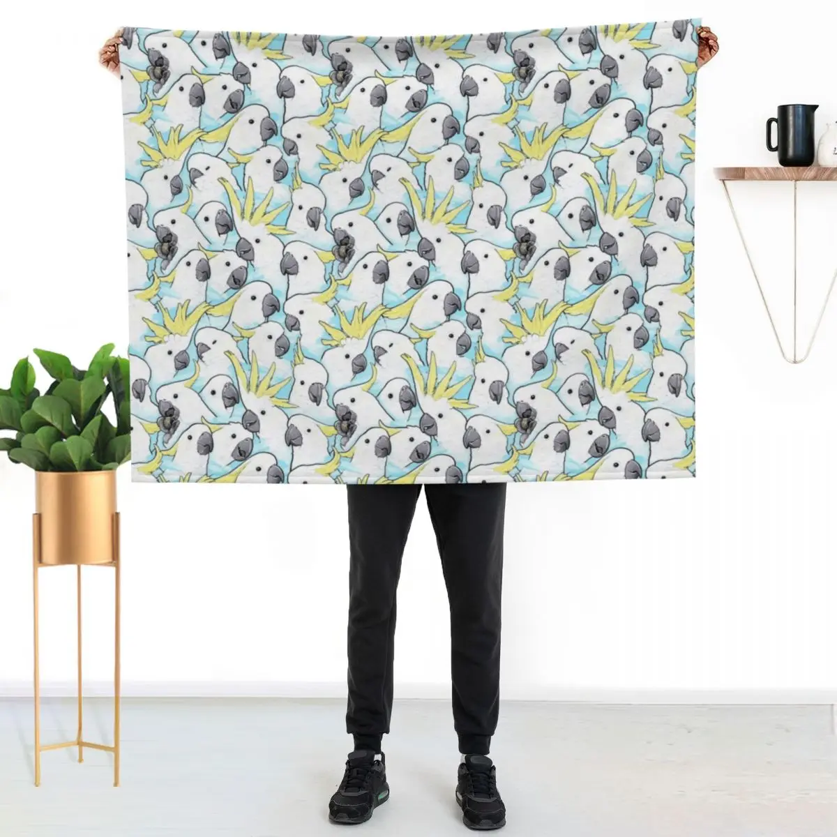 Sulfur Crested Cockatoo [Blue] Throw Blanket Bed covers Personalized Gift anime For Baby christmas gifts bed plaid Blankets
