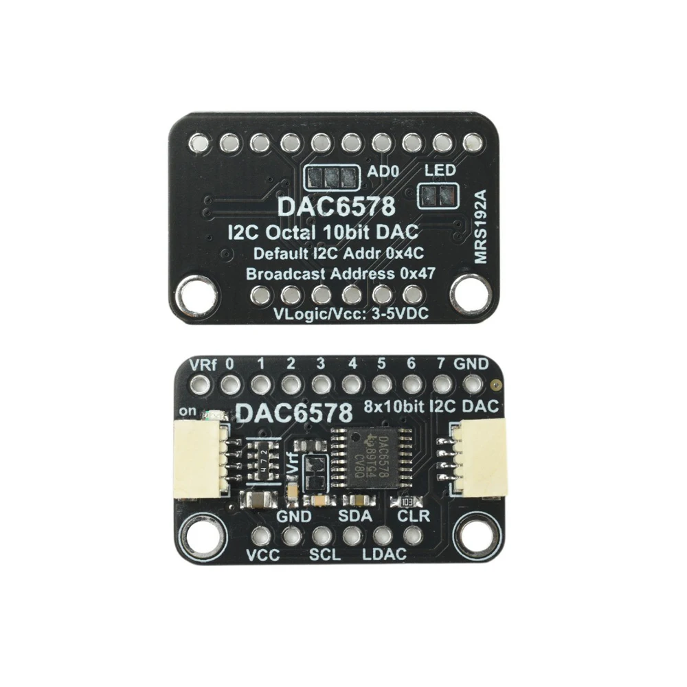 DAC6578 DAC7578 8 Channel I2C DAC Module 10/12Bit 3-5V Power Supply Programmable Voltage Output Onboard Buffer Amplifier