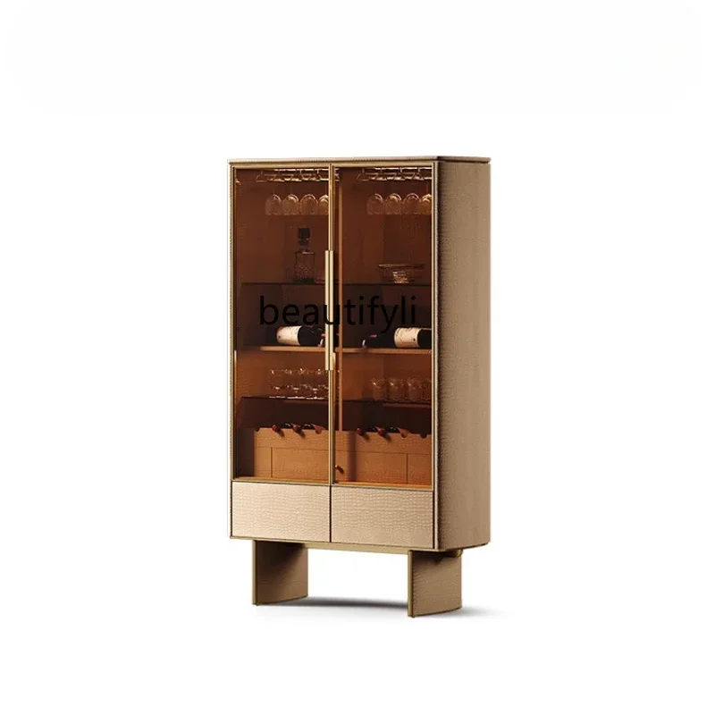 F Italian minimalist wine cabinet villa restaurant luxury display cabinet high-end design display wine cabinet