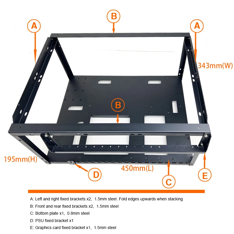 لتقوم بها بنفسك حافظة كمبيوتر إطار الكمبيوتر هيكل سطح المكتب تكويم الهواء المفتوح اختبار مقاعد البدلاء الهيكل يناسب ATX MacroATX E-ATX X79 X99 اللوحة الأم