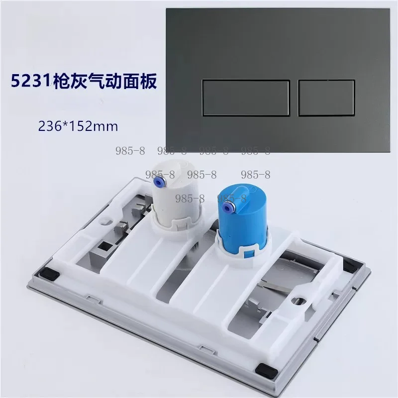 Wall Mounted Toilet Pneumatic Flush Panel Button Fit Hidden Water Tank Squat Pan