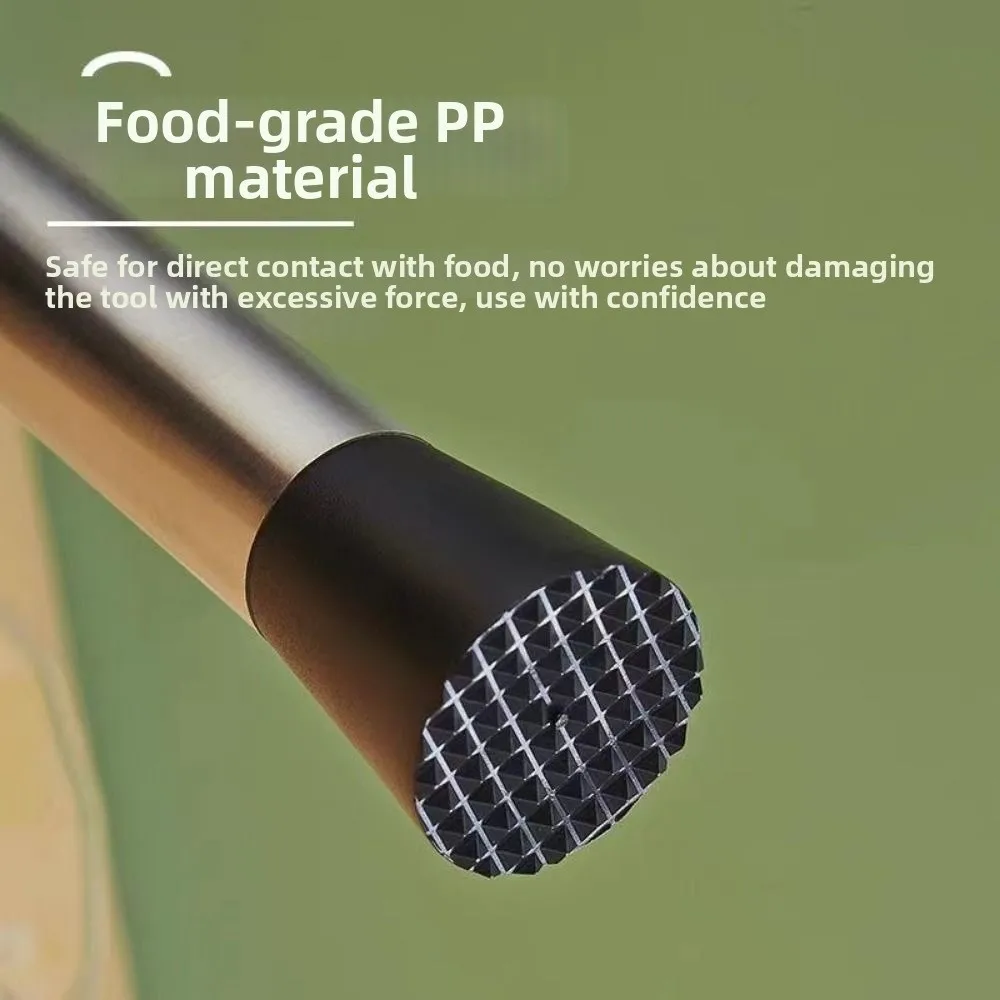 Creative Crushing Ice Hammer Stainless Steel Long Handle Fruit Tea Pounding Stick Wear-resistant Labor-saving Bar Muddler