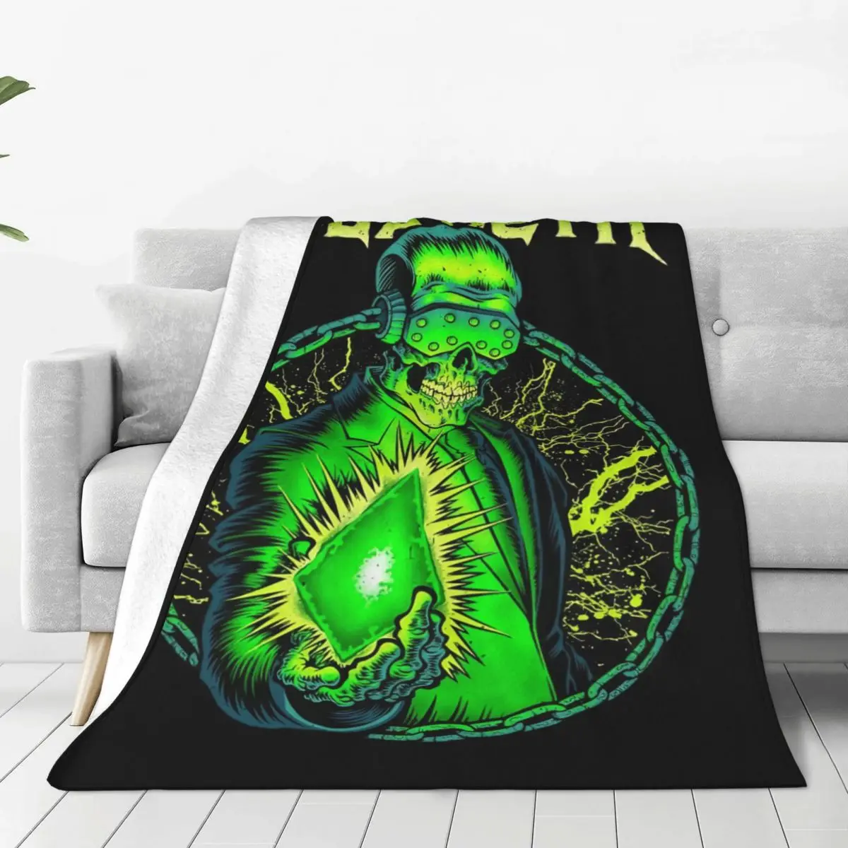 Multifunction Megadeth Metal Band Blanket Accessories Room Decorative Skeleton Throws And Blankets Soft Fleece for Couch