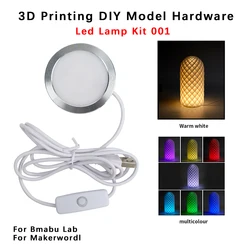 Led Lamp Kit 001 Hardware For Bambu Lab Warm White/Multicolour Light DIY 3D Printing Model Led Light Parts Without Lamp Shell