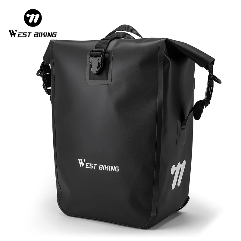 WEST BIKING Fahrradtasche 18-28L Vollständig Wasserdichte Reise-Fahrrad-Gepäckträgertasche mit Schnellverschluss Fahrradtasche Fahrradzubehör