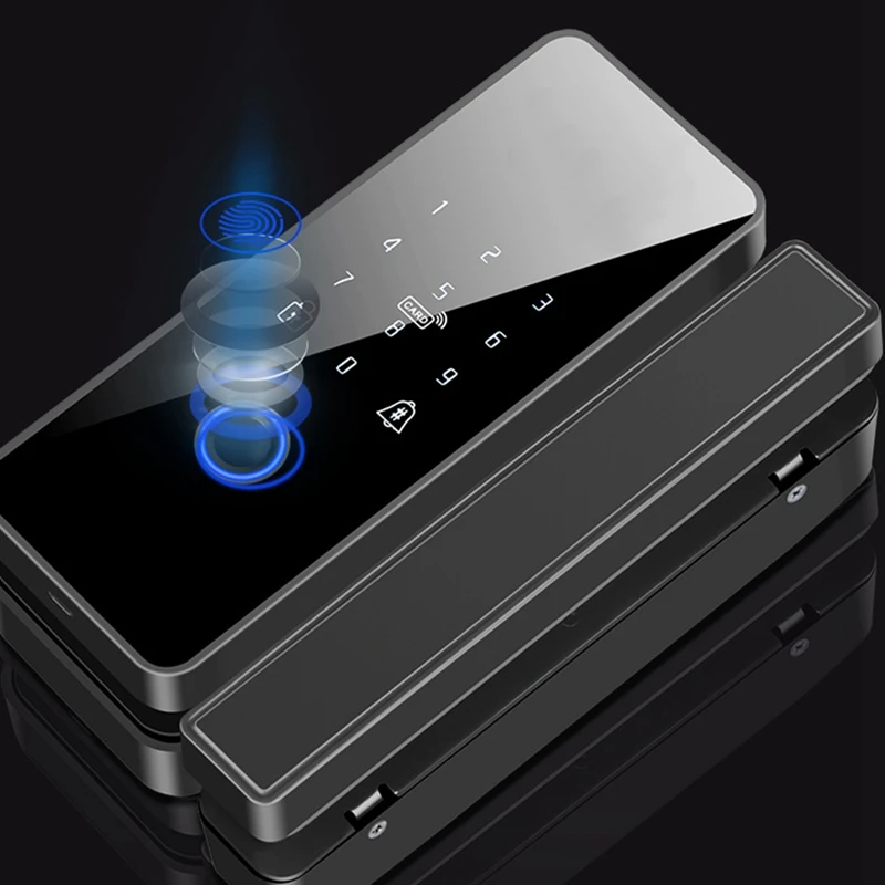 ฮอต ttkk ล็อคขอบด้วยประตูล็อคอัจฉริยะไวไฟกันน้ำสำหรับประตูกระจก