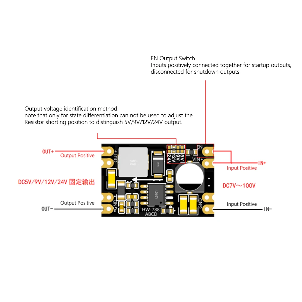 DC-DC ขั้นตอนลง Power Supply โมดูล 7-100V ถึง 5 V-24 V แรงดันไฟฟ้าปรับ Buck Converter โมดูล Mini Buck Board Converter