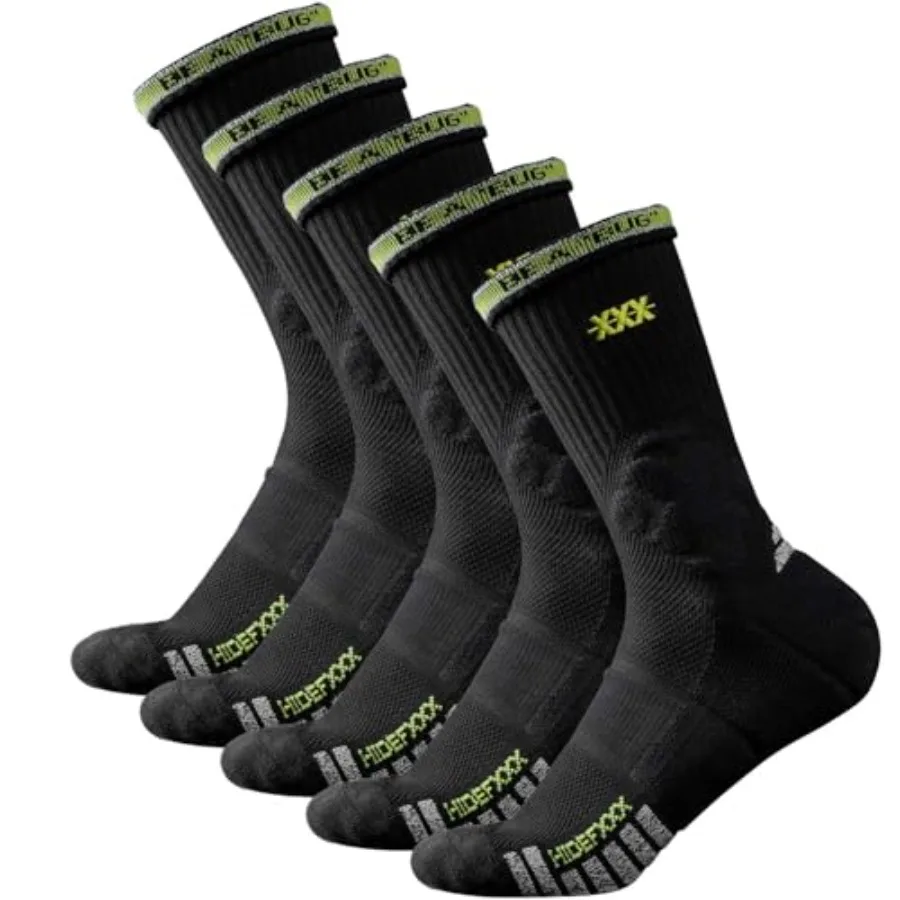

Basketball Socks for Men Performance Cushioned Men's Athletic Crew Socks with Anti-Slip Player Edition ProX