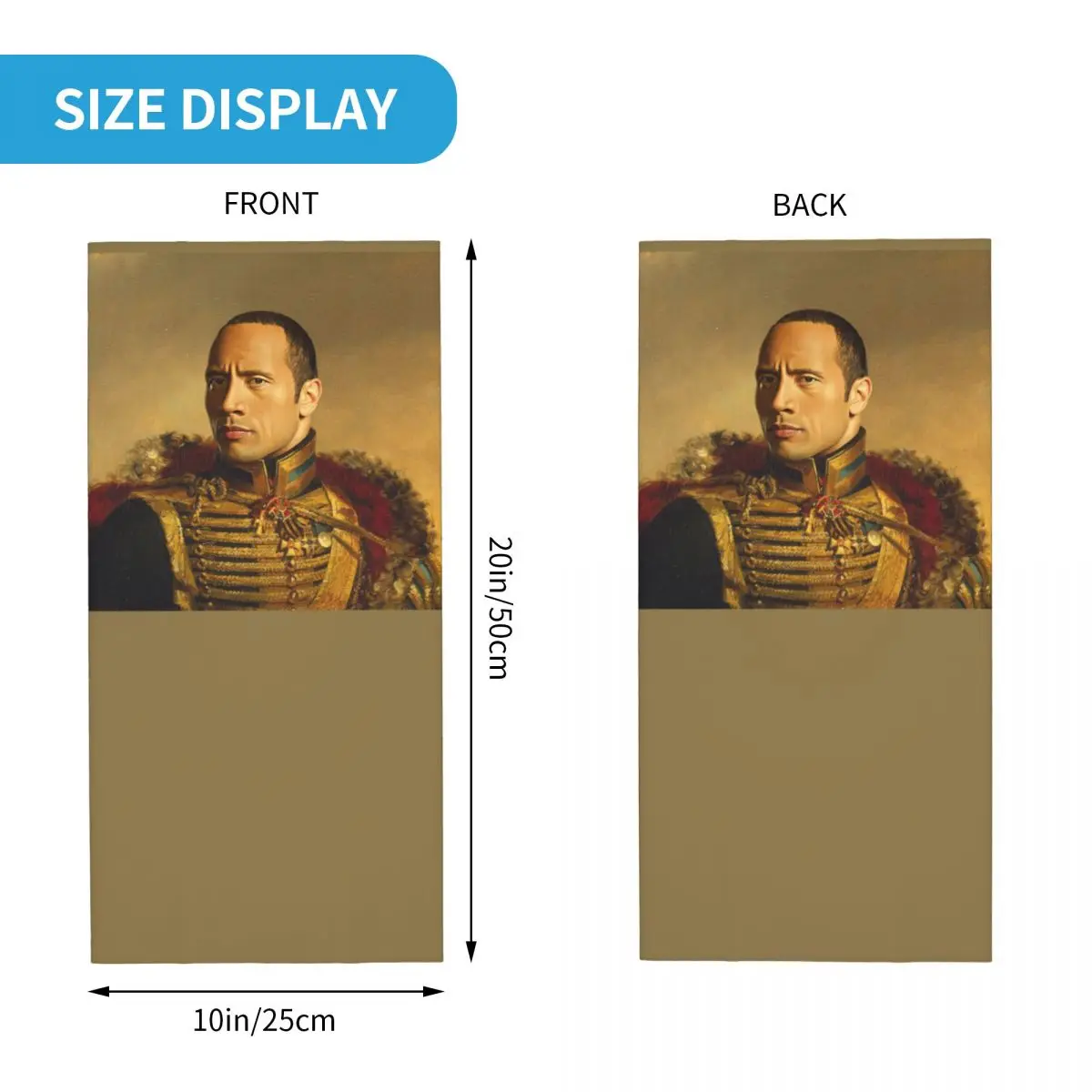 Personalizado dwayne the rock johnson meme bandana pescoço gaiter para esqui acampamento masculino feminino envoltório cachecol balaclava mais quente