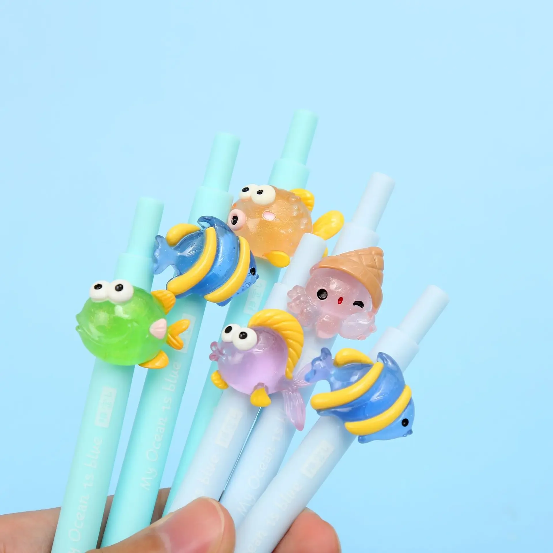 36PCS Marine animal modeling Rollerball pen student writing office supplies pen