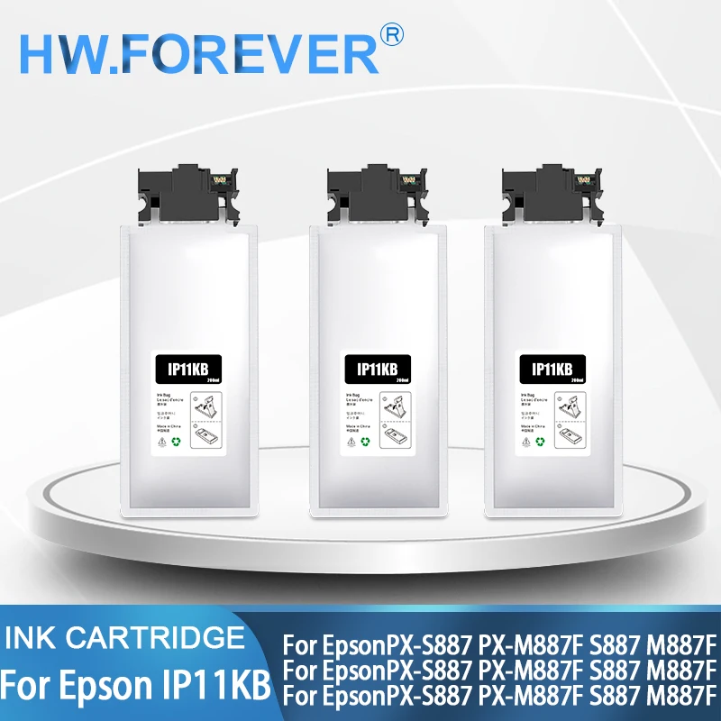 

Совместимый картридж с чернилами Epson IP11KB IP11KA для принтера Epson PX-S887 PX-M887F S887 M887F с мешком с пигментными чернилами для чипа