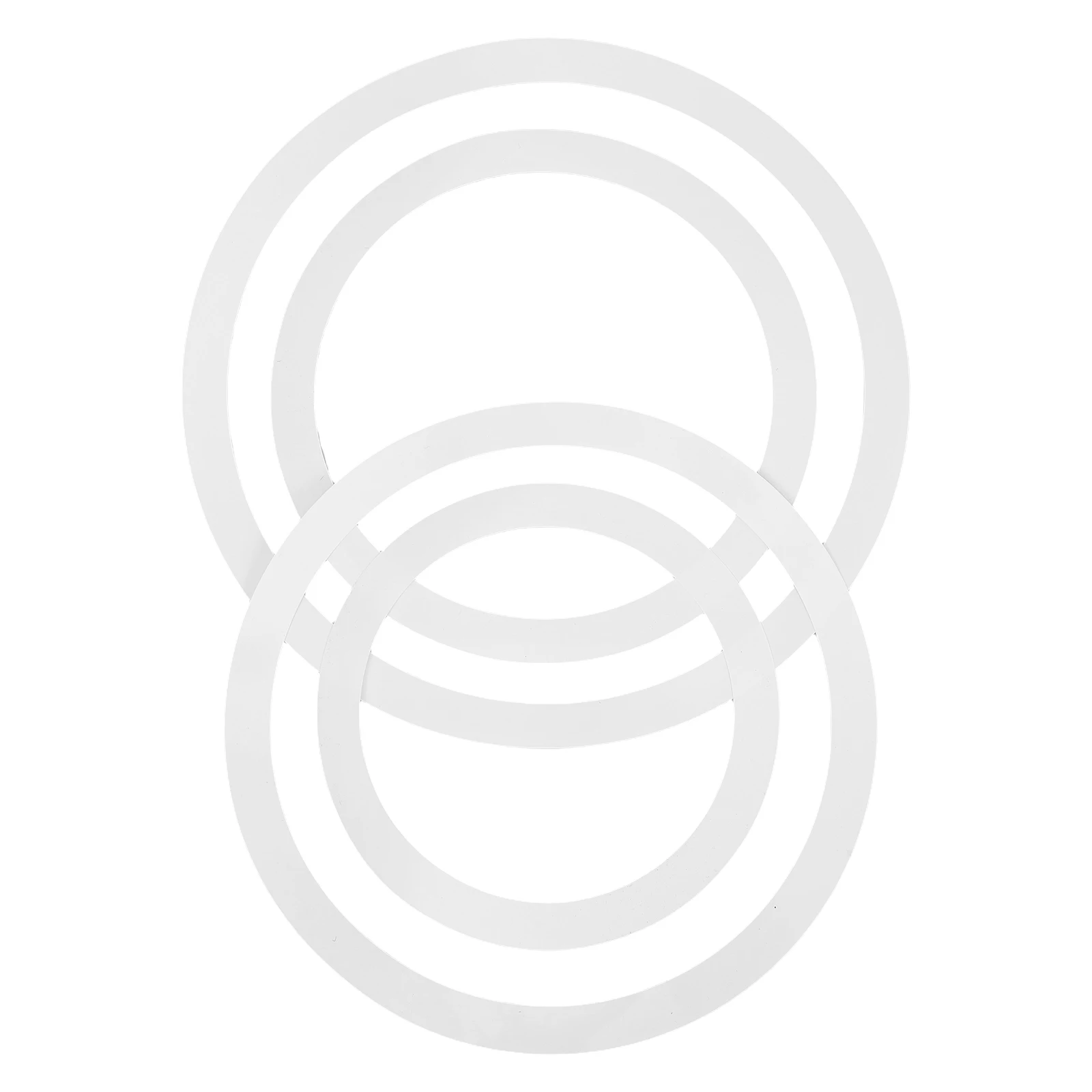 

4pcs White 12/13/14/16 Inches Snare Drum Silencer Set Durable PC Material Practice Mute Ring Accessories Drum Kit Parts