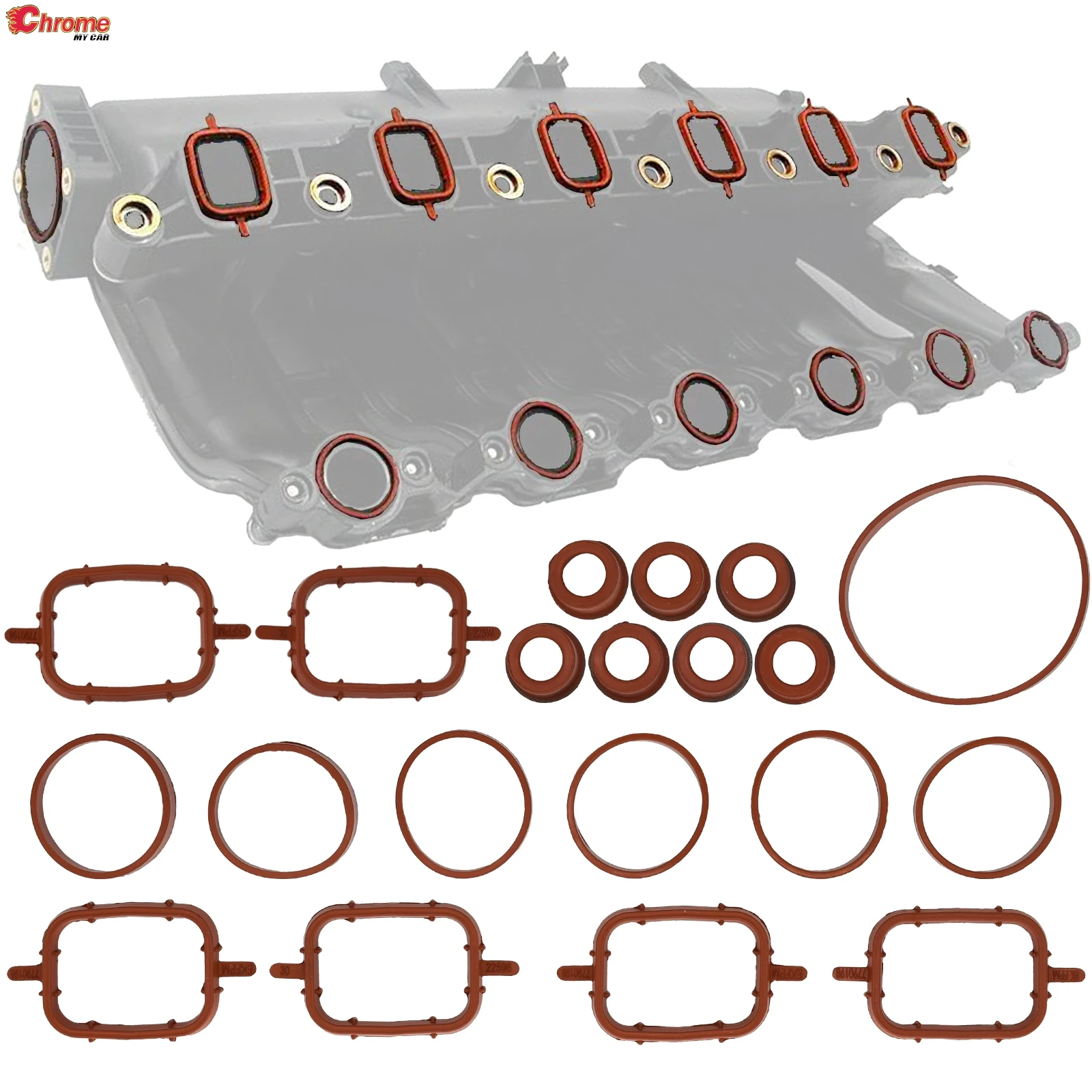 20Pc INTAKE INLET MANIFOLD GASKETS FOR BMW M47 E87 E46 E90 E91 E92 E93 E39 E60 11617790198 11612246945 11612245439 11612246949