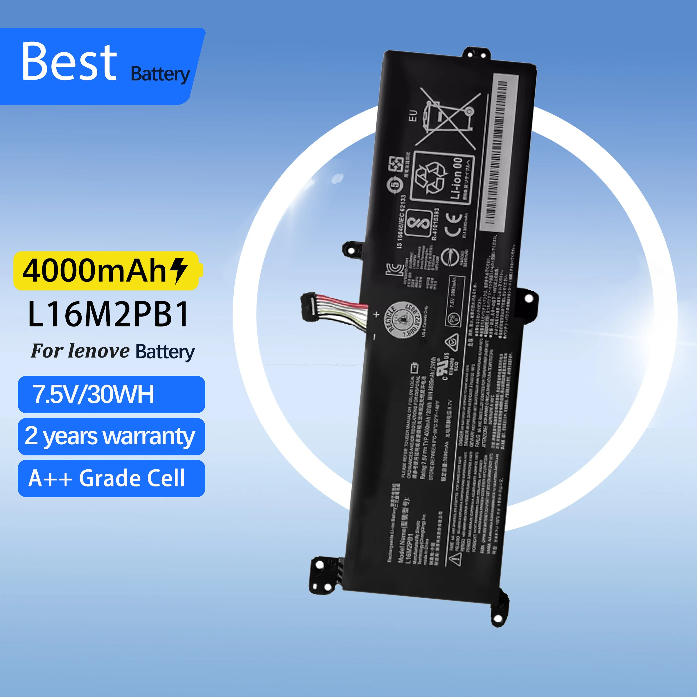 

L16M2PB1 Laptop Battery For Lenovo Ideapad 320 s145 520 130 V320 V1 L17L2PF1 L17M2PB7 L16S2PB2 L16M2PB3 L16C2PB1