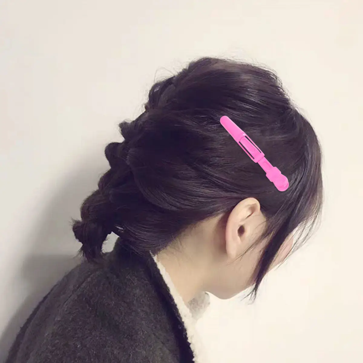 15Pcs Hairdressing Clips Lightweight Sturdy Alligator Clamp for Salon Home DIY Styling Hair Locating Partition Hair Clips Pink