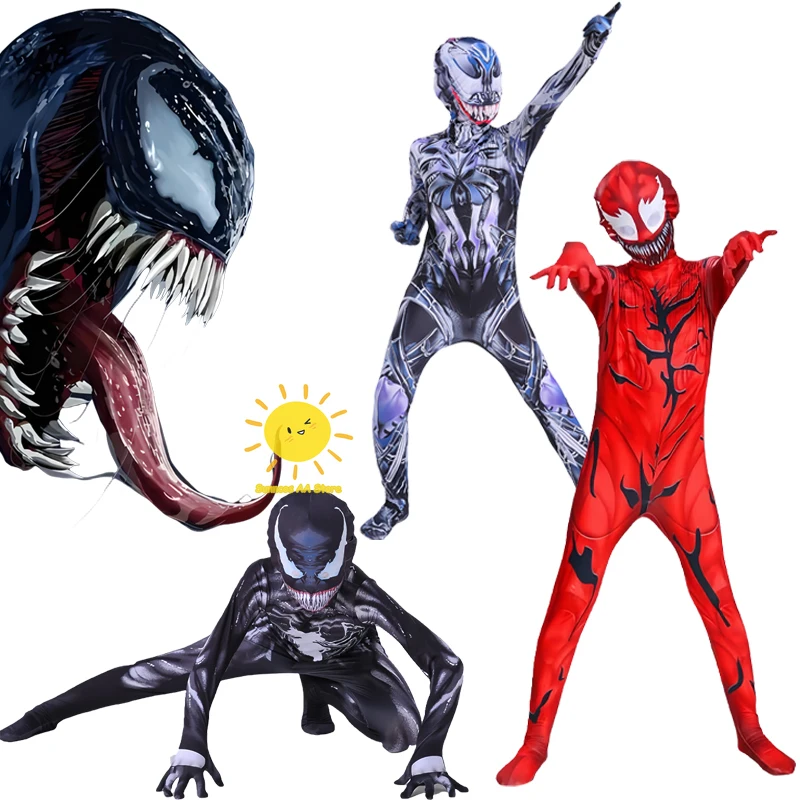 BEAST KINGDOM Venom Cosplay disfraces superhéroe Cosplay mono negro Venom disfraces Halloween carnaval fiesta para regalos unisex