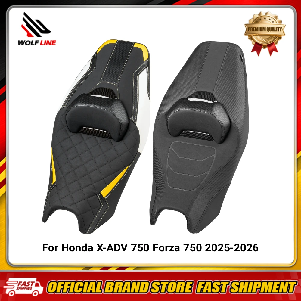 Image of WOLFLINE Einteiliger Sitz für Honda X-ADV 750 Forza 750 2025-2026 Integriertes Sitzkissen Vorne Hinten Komfort für Langstreckenfahrten