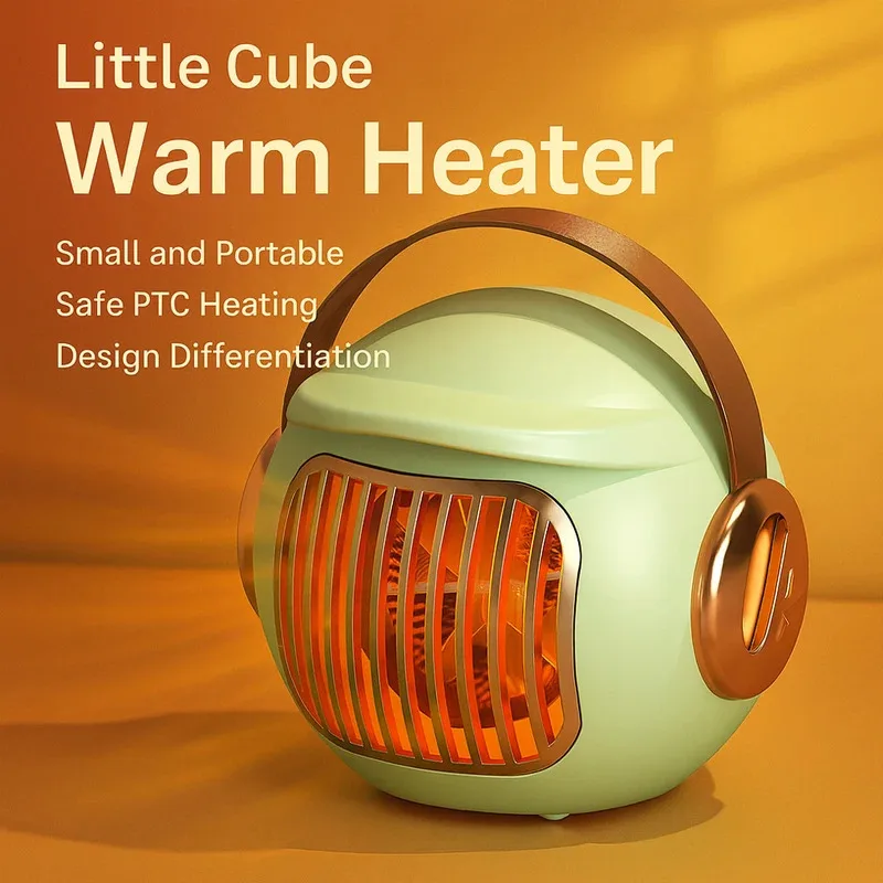 

Портативный мини-обогреватель 500 Вт с быстрым нагревом, защита от перенапряжения/перегрева, настольный электрический обогреватель, вилка европейского/американского стандарта