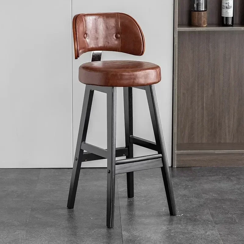 Hoker High Bar Stools Chair Designer Swivel Stool Kitchen Manicure Modern Design Chairs Nordic High Poltrona Wooden Furniture