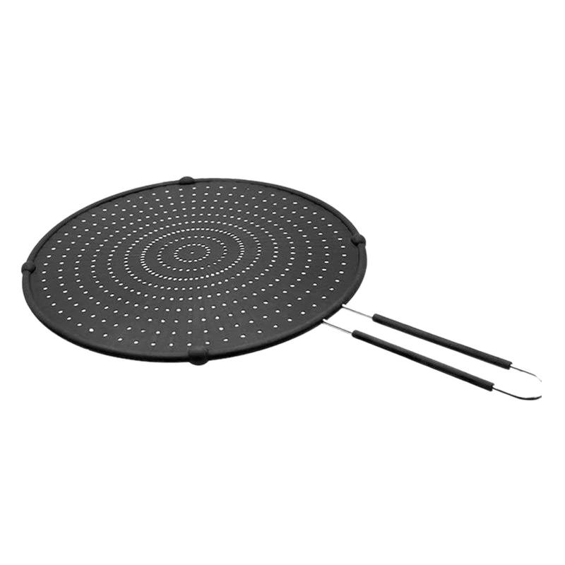 Splash CoverSilicone Splatter Screen Guard Nonstick Oil Grease Pan Lid Oil-Proof Splash Cover Frying Protection Mat