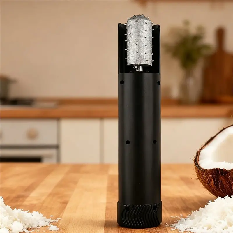 EU Plug Electric Coconut Meat Grater, For Home Use, Efficient Splash-Proof Coconut Shredder Tool