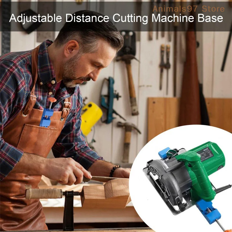 1Pc13.5-19.9cm Adjustable Cutting Machine Base Guide Electric Circular Saw Milling Positioning Clamp Tasks Woodworking Tool
