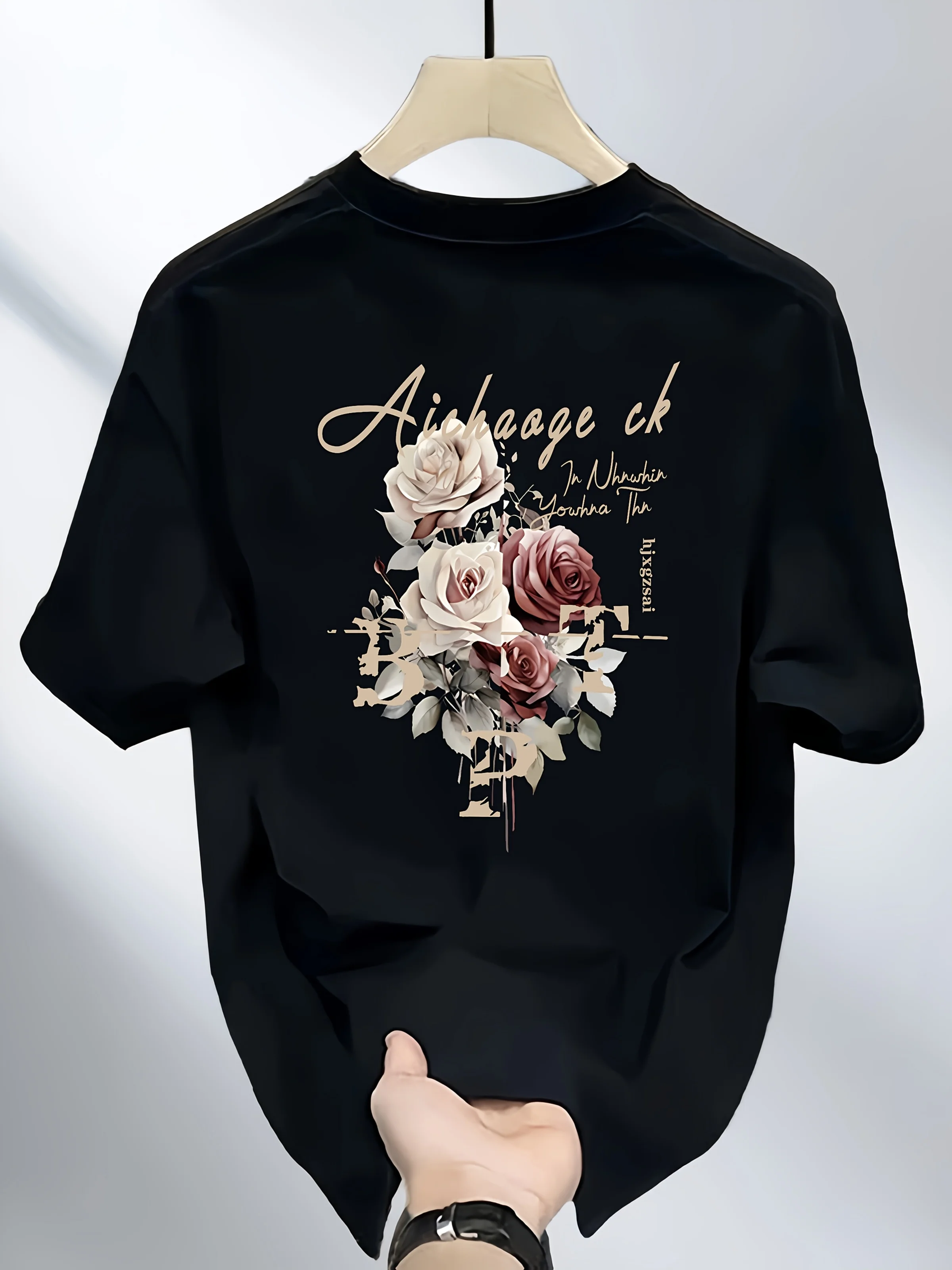 New Men Retro Summer Trendy Fashion T-shirt Simple Design Suitable for Daily Casual and Sports Wear 100% Pure Cotton Material