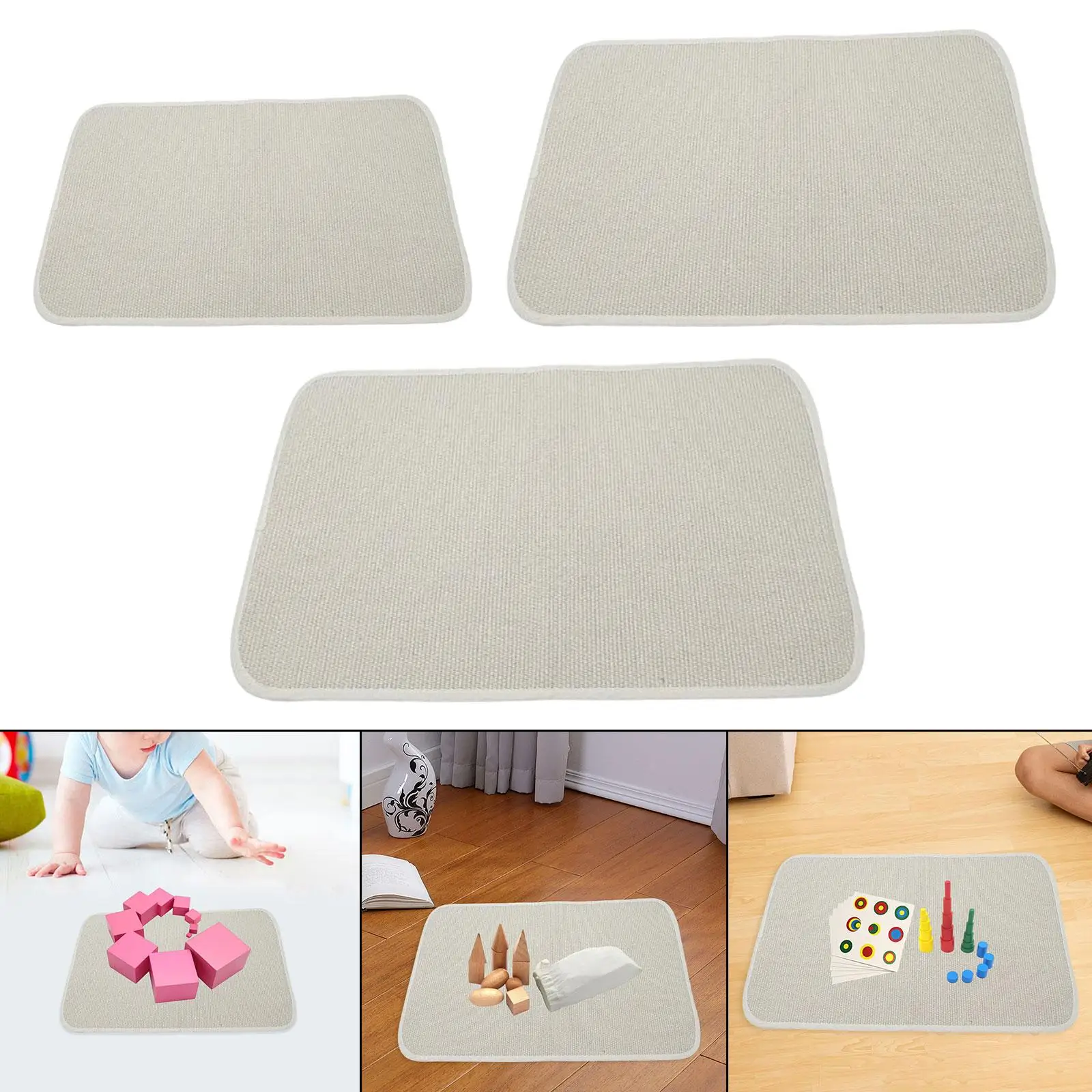 Montessori Material Rug Classroom Working Rug Baby Work Rugs Nursery Rug for Indoor Early Education Center Playroom Picnics