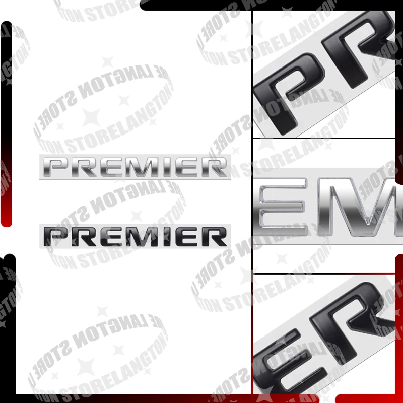 Metal Car Body Premier Letter Emblem 3D Sticker Tail Decals For Chevrolet Blazer Traverse Trailblazer Malibu Suburban Equinox