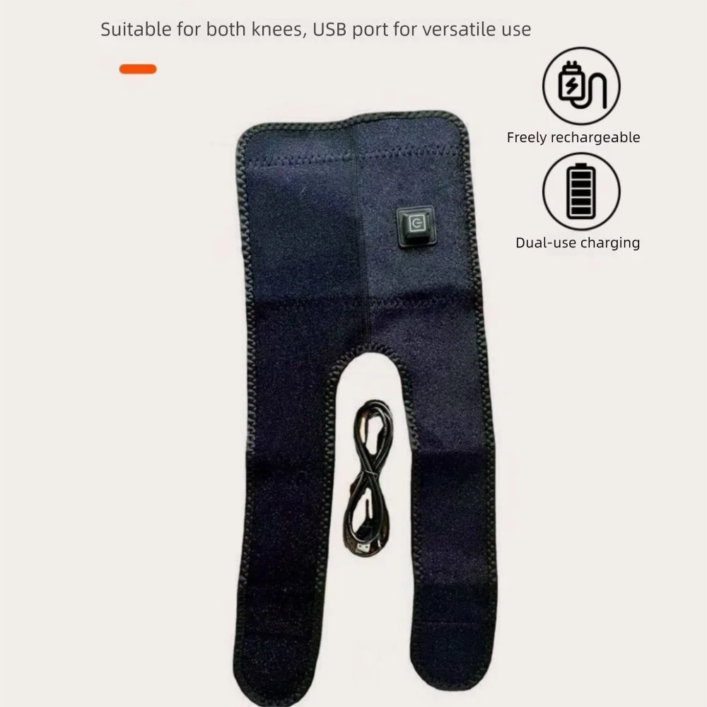 Adjustable Electric Knee Pads 3 Heat Levels 5V USB Charging USB Heating Pad Vibrator Function Fast Heating Knee Warmer