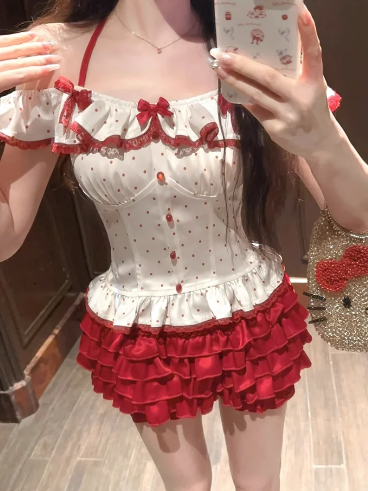 Geschichtete Rüschen Kürbis hose Laterne Shorts Röcke y2k süße Lolita Bloomers Sommer JK Kawaii Shorts Kuchen Röcke Sicherheits höschen