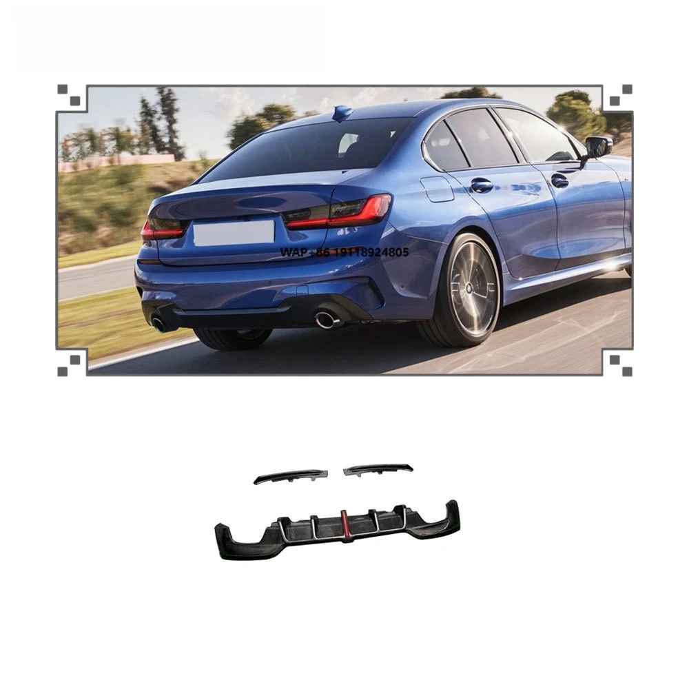 

Carbon Fiber Rear Bumper Diffuser with LED Light for 3 Series G20 G28 M-SPORT 2019-2022 Rear Lip Splitter