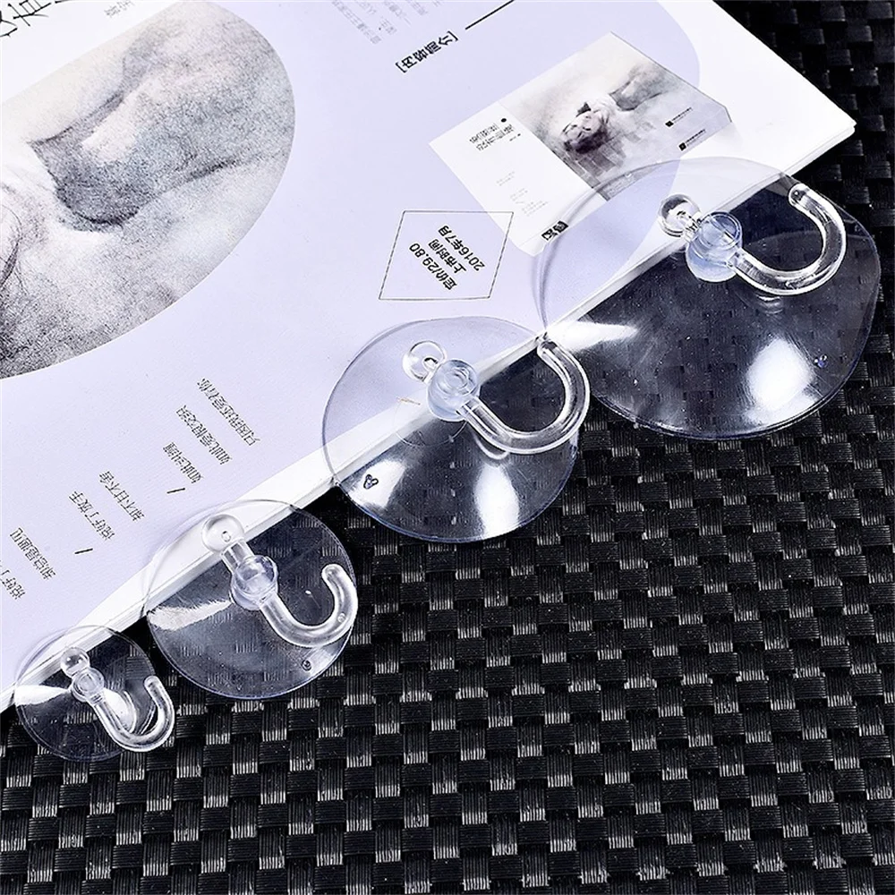 Transparent Suction Cup Hoo Invisible Installation Firm No Adhesive Innovative Design Waterproof Strong Clothes Hook Save Space