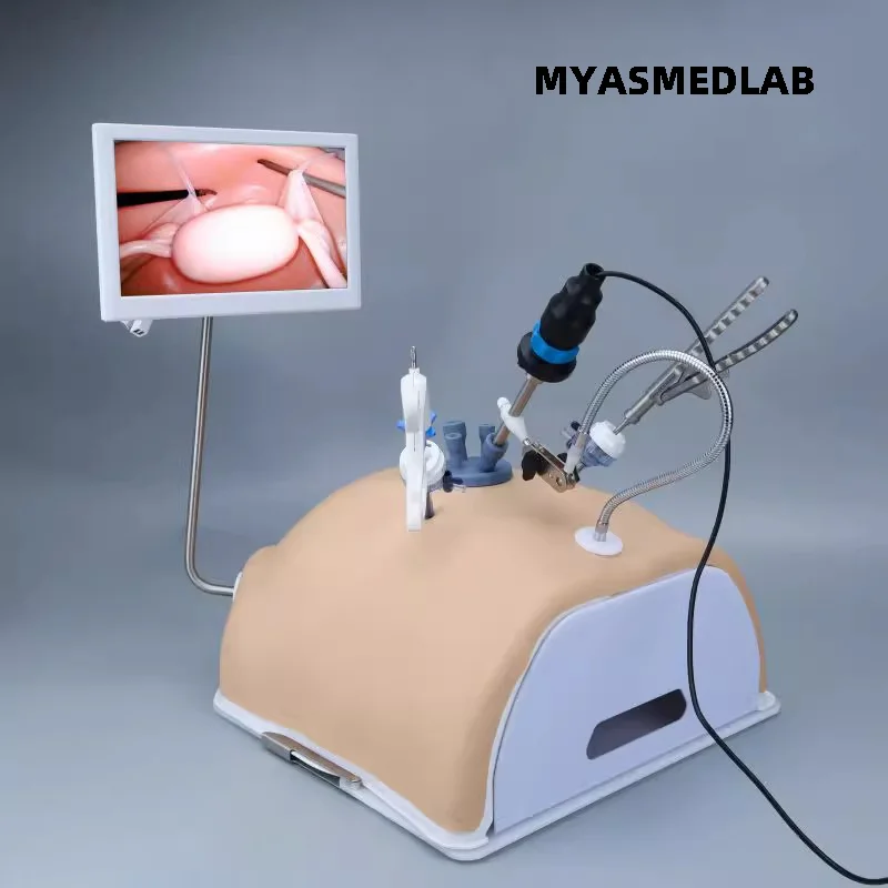 Laparoscopic Simulation Trainer, Surgical practice Instrument, Needle Holder, 30 Degree HD Endoscope
