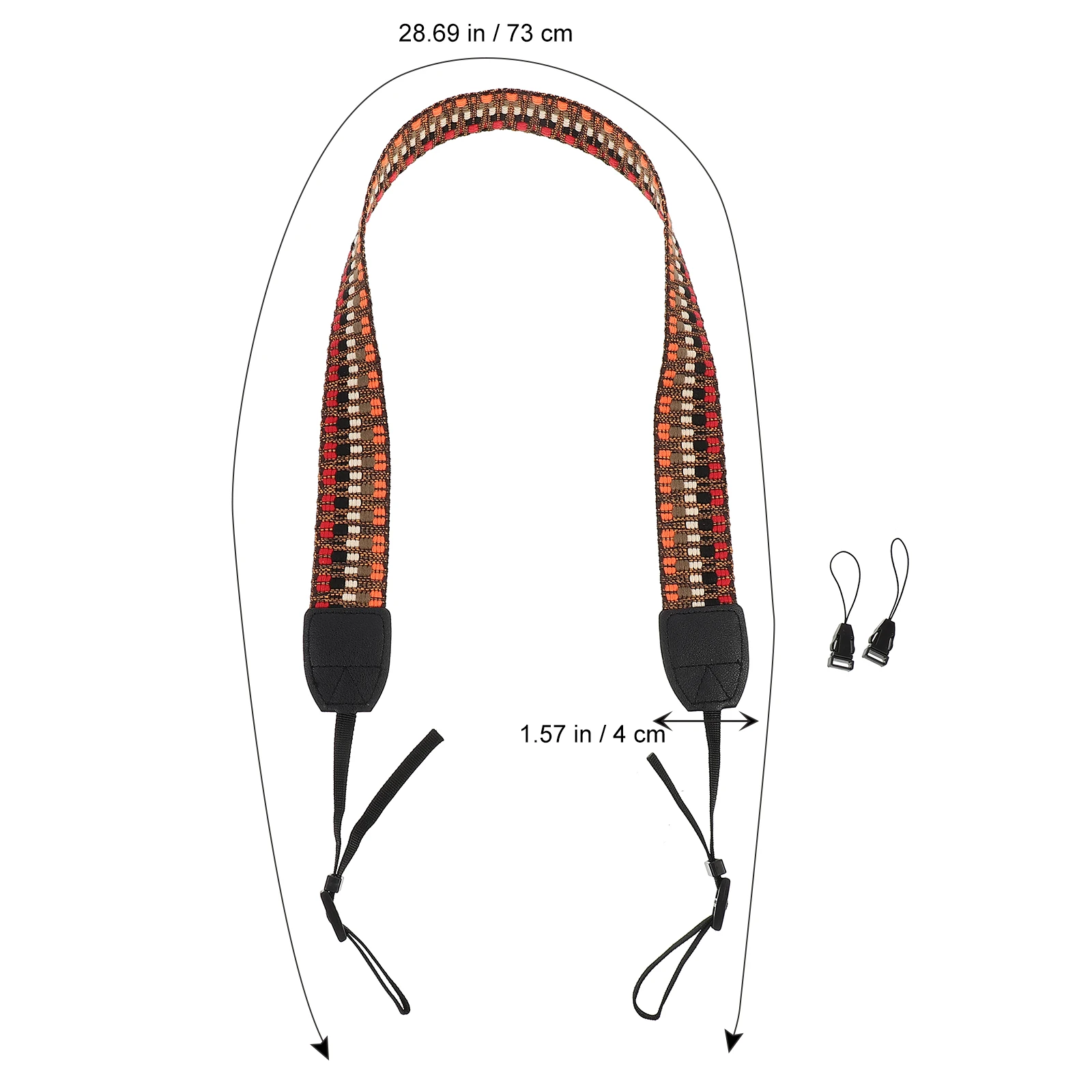 

2 PCS Adjustable Camera Strap Neck Fasten Belt to Weave Replacement Polyester Strip