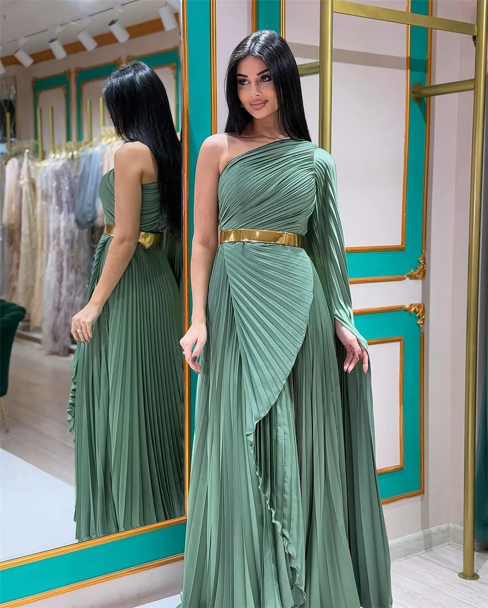 المملكة العربية السعودية أنيقة فراشة التجاعيد الساتان عباية توهج التواضع أثينا مطوي مساء اللباس جرس الأكمام حزب اللباس الحصري