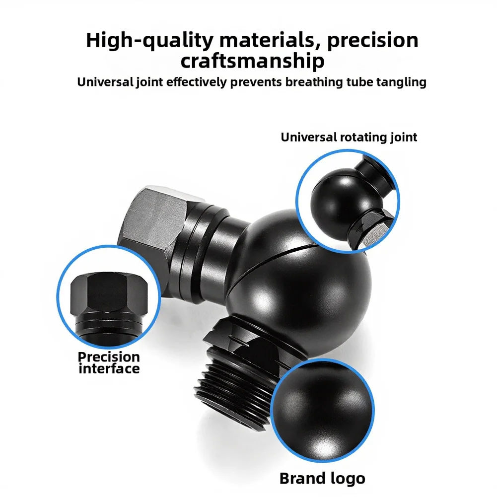 360-degree-rotating-connector-for-scuba-regulator-hoses-compatible-with-standard-9-16-inch-18-unf-male-and-female-fittings