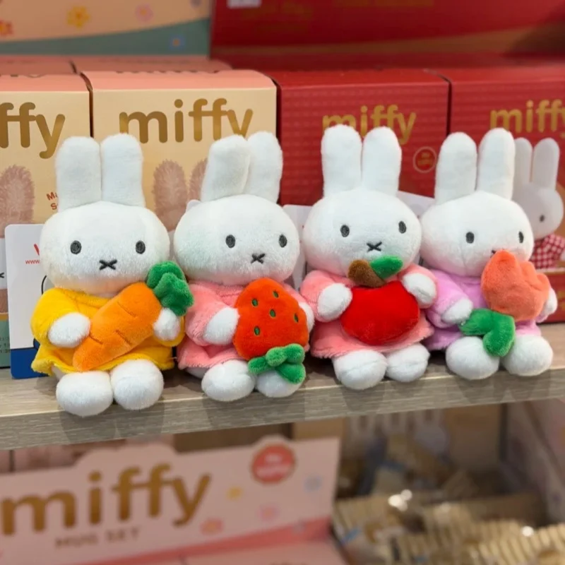 

Miffy Bunny Plush Toy Pendant Cute Fruit Carrot Stuffed Plush Doll Keychain Collectible Birthday Gift Toys