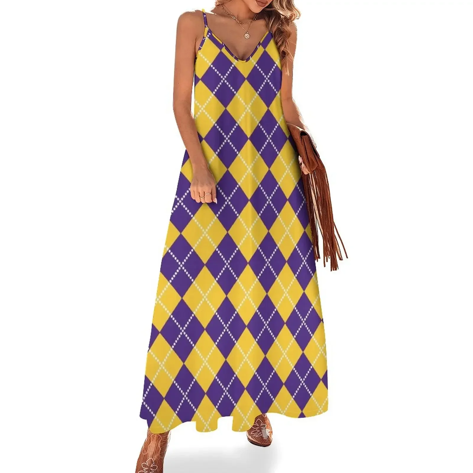 

Baton Rouge - Argyle Diamond Sleeveless Dress dresses for womens dress party night clothes for women Dress