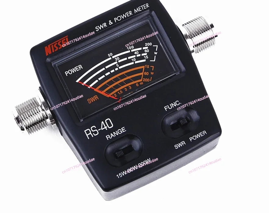 NISSEI RS40 Power SWR Meter RS-Measurable Up to 200W Power Range  Connector 144/430mHz Walkie Talkie Accessories